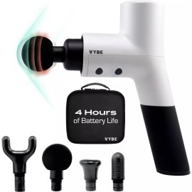 Exerscribe Vybe Premium Deep Tissue Muscle Massage Gun with 5 Speeds and 4 Attachments