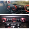 Lanyun Air Conditioner and Headlight Switch Knobs Trim Compatible Jeep