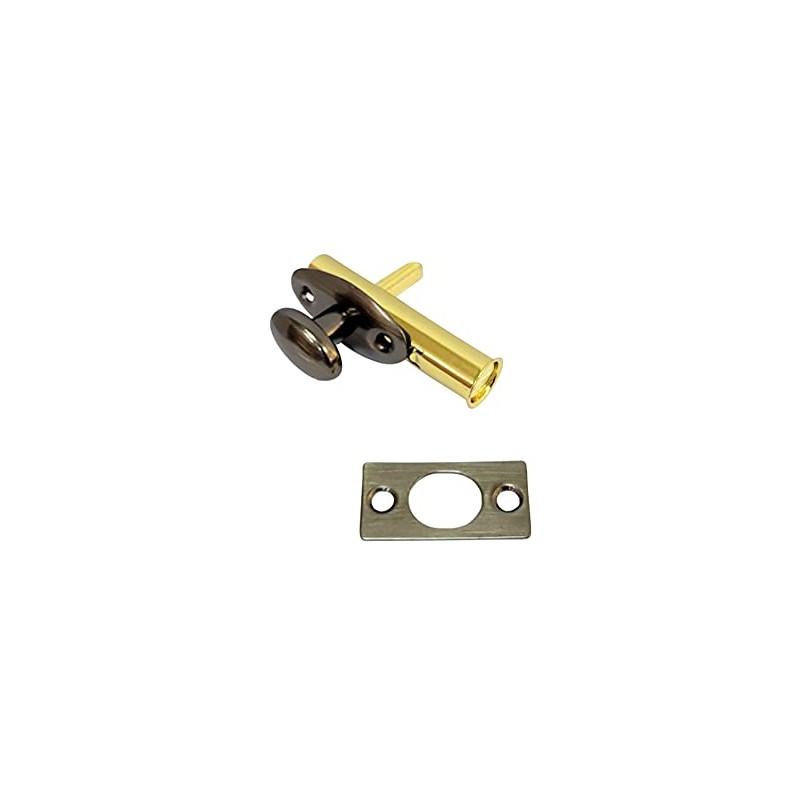 QCAA Solid Brass Mortise Door Bolt, Antique Brass, 1 Pack,