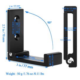 OHIYO Folding Coat Hooks 4pcs Foldable Hook Wall Mounted for Hanging Coat, Jacket, Towel Heavy Duty Wall Hooks Aluminum Alloy Fold up Hooks Headphones Holder Bearing Load 33lb (Black)