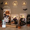 Homemory Halloween LED Pillar Candles, Realistic Flickering Set of 3