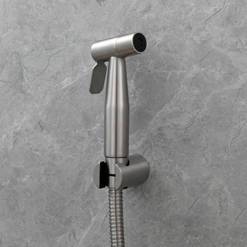 Tecmolog Hand Held Bidet Sprayer Stainless Steel Shattaf for Toilet,