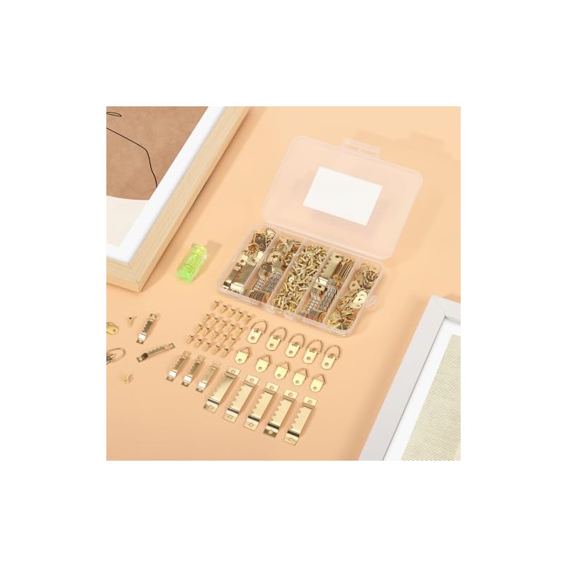 Kit de 251 piezas para colgar cuadros, hardware resistente para