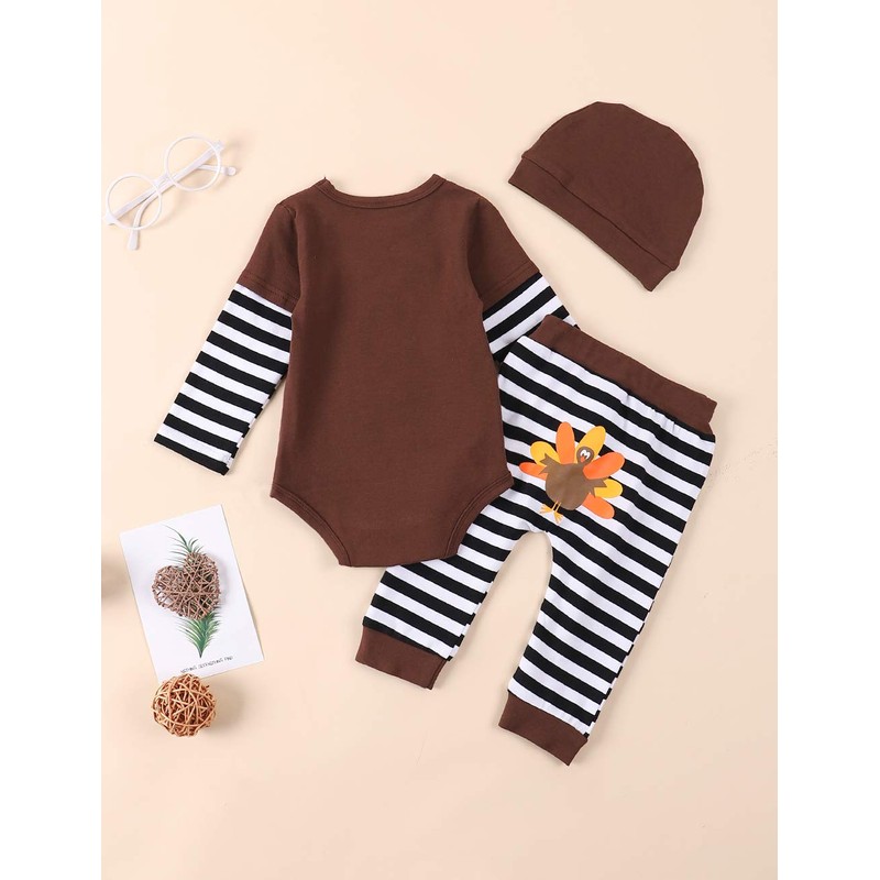 My First Thanksgiving Outfit Infant Baby Boy Letter Printed Romper