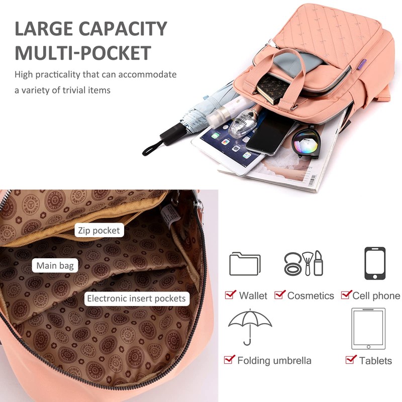 NICOLE & DORIS Women's Backpack Laptop Backpack for School Work
