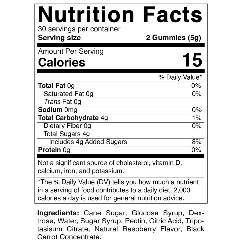 Vitamatic Glucose Chweble Gummies - 60 Count - Natural Raspberry