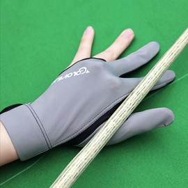 Wnddle Billiard Gloves, Snooker Gloves, Billiard Pool Cue Gloves, Adjustable Pool Gloves, Non-Slip Pool Gloves, Suitable for Carom Games, Snooker, Pool Games (Grey)