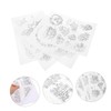 DOITOOL 4Sheets Water Soluble Embroidery Stabilizer DIY Sewing Supply for