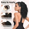 Lommel Ponytail Extension, Claw Clip Ponytail Extension for Women Long