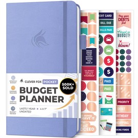 Clever Fox Budget Planner Pocket – Mini Expense Tracker Notebook. Monthly Budgeting Organizer, Finance Logbook & Accounts Book, Small (Lavender)