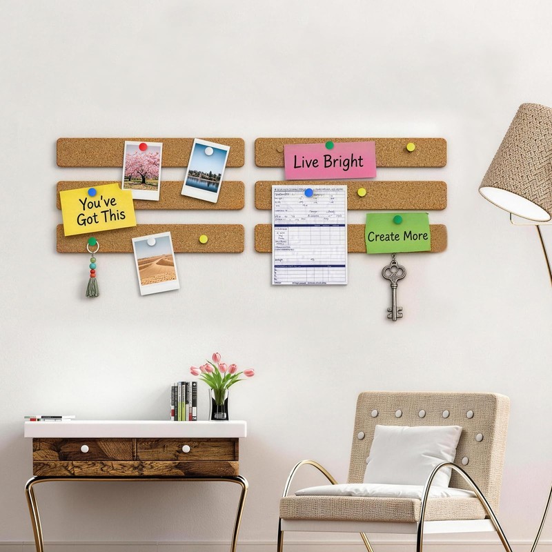 Fushing Cork Boards Felt Bulletin Boards, 13"x2" Pin Boards with