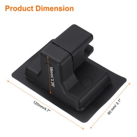 uxcell Shower Head Holder Strong Adhesive, Adjustable Handheld Shower Wand Holder, No Drilling Handheld Showerhead Clips (Square, Black)