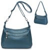 YALUXE Genuine Leather Shoulder Bag Medium Size Handbag Purse Multi