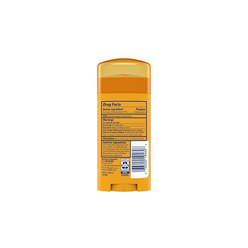 ARM & HAMMER ULTRAMAX Anti-Perspirant Deodorant Invisible Solid Unscented 2.60