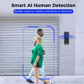 Pomya Video Doorbell, 2.4G WiFi Smart Doorbell Camera 2 Way Audio with 120 Degree Wide View Lens, APP Monitoring, IP67 Water Proof Door Camera for Indoor Outdoor