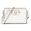GUESS Nastra Mini Crossbody Top Zip XS Cream White