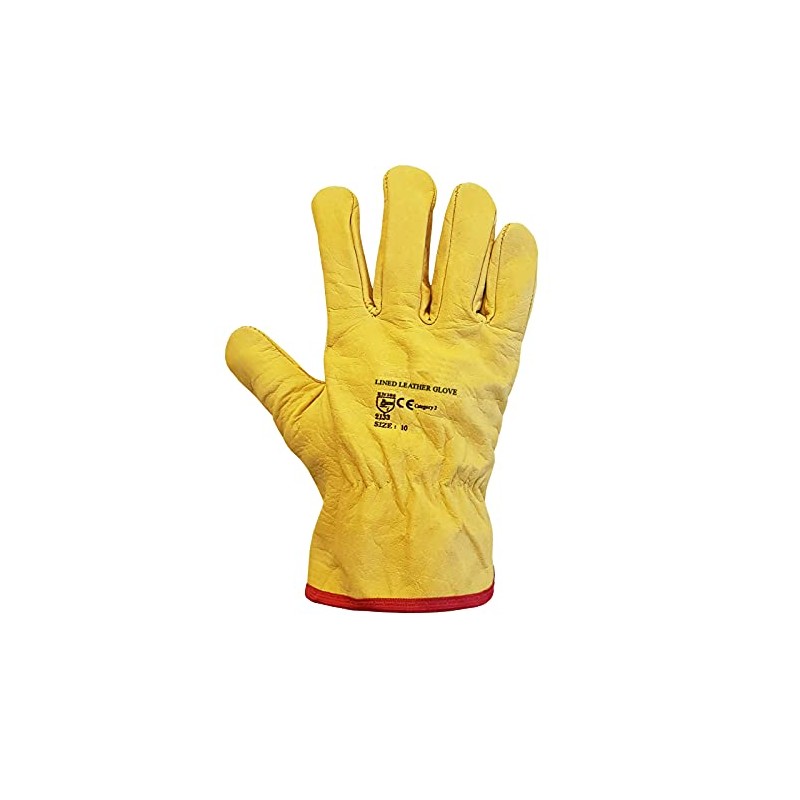 SupremeTTF 2 Pairs Drivers Work Gloves Soft Cotton Lined Leather