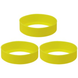 ONLYKXY 3pcs Silicone bottom pad for thermos cup 6.5CM OD 6.1CM ID Holder Insulation Mat Non-Slip Cup Mug Coaster (Yellow)