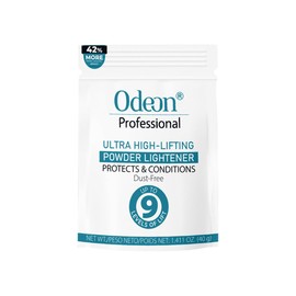 Odeon Professional Ultra-Lifting Powder Lightener | Bleach for 9 Levels | Ideal for Balayage, Highlights & Full Bleaching (1.42 Fl Oz)