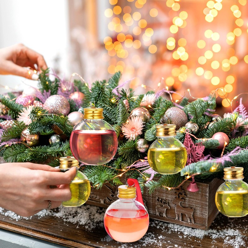18 Pcs Fillable Ball Ornaments,Round,50 Ml,100 ml
