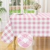 misaya Rectangle Waterproof Vinyl Table Cloth, Buffalo Flannel Backed Tablecloth,