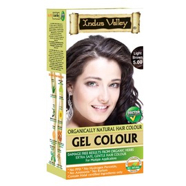 Indus Valley Natural Organic Damage Free Gel Hair Color For Grey Coverage Hair (Light Brown)