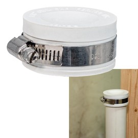 Fernco QC-101W 1.5-in. Qwik Cap Flexible PVC Pipe Cap Drain Waste and Vent, White