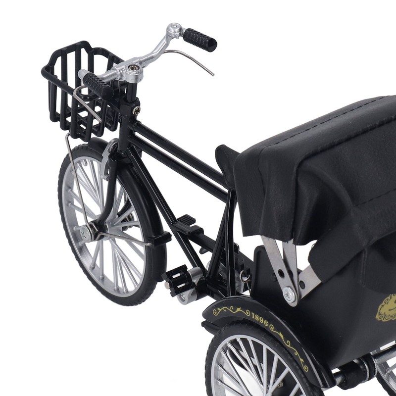 Rickshaw Model Retro Design Decorative Interesting Alloy 3 Wheel Rickshaw