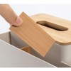 Tissue Box Holders Rectangular Bamboo Cap Tissue Cover Box Dispenser