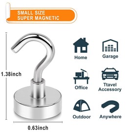 Magnetic Hooks,12LBS Cruise Magnets,for Home, Kitchen, Workplace, Office and Garage,Cruise Ship Essentials for Cruise Cabins,Refrigerator,Hanging,Whiteboard (12 Pack)
