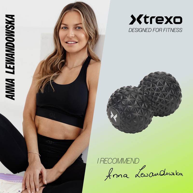 TREXO Doppia sfera di colore nero, 16 x 9 x