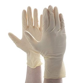 Box of 100 Latex Disposable Gloves Powder Free in Size Medium