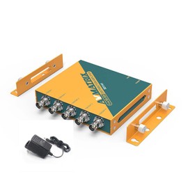 AVMATRIX SD1141 Distribution Amplifier 1 Input 4 Output Audio Video SD HD 3G-SDI Splitter 1080P for Projector Monitor Re-clocking Automatic Input Signal for Live Streaming (SD1141 Distributer)