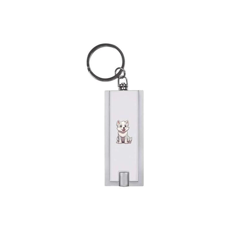Azeeda 'Siberian Husky' Keyring LED Torch (KT00033279)