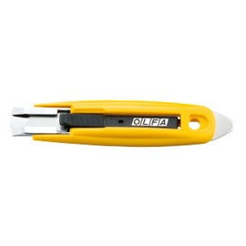 OLFA Self-Retracting Safety Utility Knife (SK-9) - Multi-Purpose Semi-Auto Box Cutter w/ Self Retractable Blade & Tape Splitter Pick, Replacement Blades: OLFA SKB-2, SKB-2S, RSKB, & HOB Safety Blades