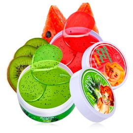 P-Beauty Eye Mask I with Hyaluronic Eye Mask - Anti-Ageing Collagen Gel - Eye Pads - Anti-Wrinkle - Moisturising - Anti-Age - Against Dark Circles I Pack of 60 I Watermelon
