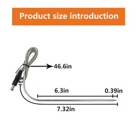 Professional Temperature Meat Probe Replacement - Waterproof Dual Probe, High Accuracy Stainless Steel Meat Thermometer - 2 Count