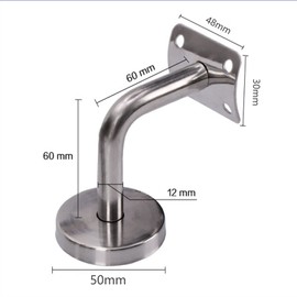 Set of 4 Handrail Brackets Stainless Steel Handrail Brackets Handrail Holder Handrail Wall Bracket Handrail Support for Handrail Wall Holder Railing Support Bracket