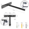 Premium Heavy Duty Floating Shelf Brackets - Solid Steel Wall