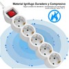 EXTRASTAR 5M Long Power Strip with 5 Sockets and Switch