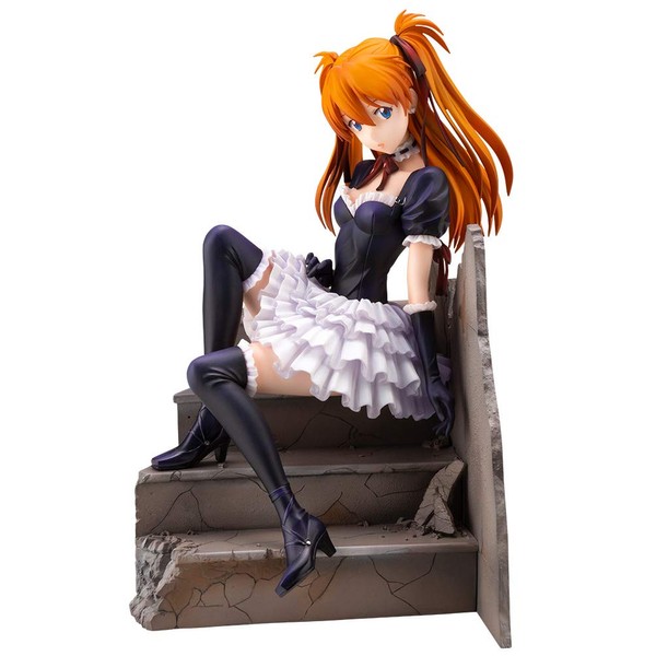 Neon Genesis Evangelion Side Stream Asuka Langley ~ Gothic Lolita Ver. ~: RE 1/7 Scale PVC Painted Complete Figure