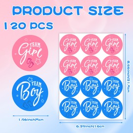 Gender Reveal Stickers 120pcs GenderReveal Stickers Games Baby Shower Party Favors Suppliesgender Reveal Decorations Revelacion De Sexo De Bebe Team Boy Or Girl Pins Babystickers Blue Pink-Gender