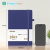 Smarpau A5 Notebook Lined, Hardcover Leather Notepad with 360 Pages