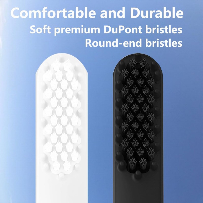 4-Pack Gray Toothbrush Replacement Heads Compatible with Quip Styled Electric