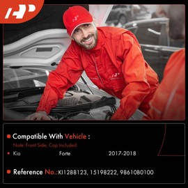 A-Premium Windshield Washer Reservoir with (Washer Pump/Cap/Hose/Fluid Level Sensor) Compatible with Select Kia Models - Forte 2017-2018 - Replace# 98610B0100