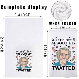 MYSOMY Doris Kitchen Towel Gavin Stacey Inspired Gifts Let's Get Absolutely Twatted Doris Dish Towel (TWATTED UK)