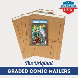 Gemini Graded Comic Book Mailers | Pack of 10 | Ships one CGC (or similar) Graded Comic Book Slab | Corner and Edge Protection | Self-Seal Closure | Single Slab Shipper Gemini Mailers