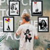 INFUNLY 9pcs Banksy Wall Stencil Set 11.6X8.2 Reusable Street Draffiti