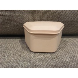 ATB Denture Bath Beige Tan Box Mouth Guard Dental Storage Container