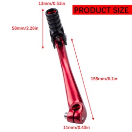 OTOHANS AUTOMOTIVE CNC Aluminum 2" Folding Gear Shifter Shift Lever Compatible with Honda XR50 CRF50 XR CRF 50cc 70cc 90cc 110cc 125cc Dirt Pit Bike (Black Red)